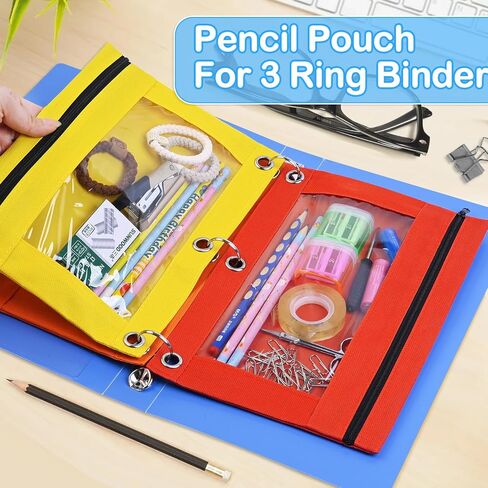 72 Pack Pencil Pouch Bulk, Pencil Pouch for 3 Ring Binder, Zipper Pencil Pouch Bulk for School, Home and Office, Assorted Colors in Saudi Arabia