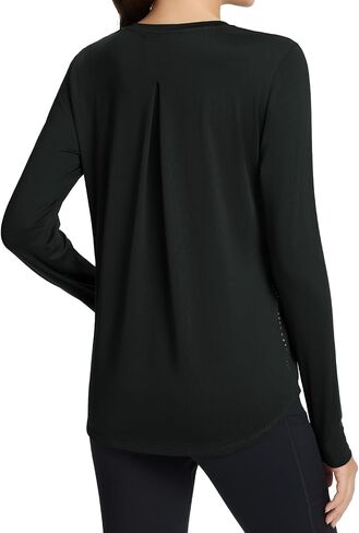 BALEAF Women's Long Sleeve Workout Tops Running Pleated Back Loose Fit Athletic Shirts Quick Dry Sun UPF 50+ Tees in Saudi Arabia