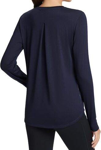 BALEAF Women's Long Sleeve Workout Tops Running Pleated Back Loose Fit Athletic Shirts Quick Dry Sun UPF 50+ Tees in Saudi Arabia