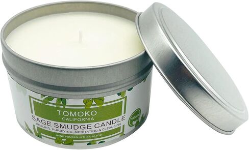 TOMOKO White Sage Scented Candle with Rose, Lavender! Healing, Purifying, Meditating & Cleansing (White Sage, 3 Pack) in Saudi Arabia