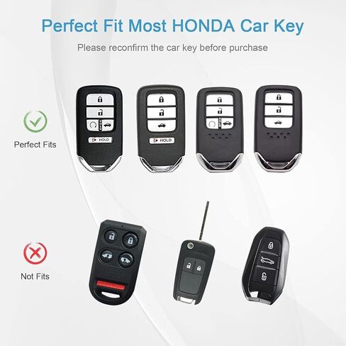 OFFWEGO Key Fob Cover for Honda Accord Civic CRV Pilot Ridgeline Odyssey Soft TPU Key Case Protection for Honda Smart Protector Remote Start Key, Transparent Black in Saudi Arabia