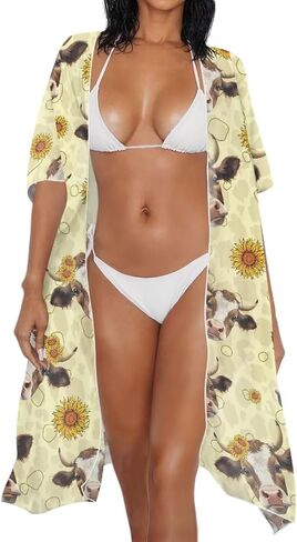 Womens Bikini Cover Ups, Summer Sheer Kimono Beach Cover Ups Resort Wear in Saudi Arabia