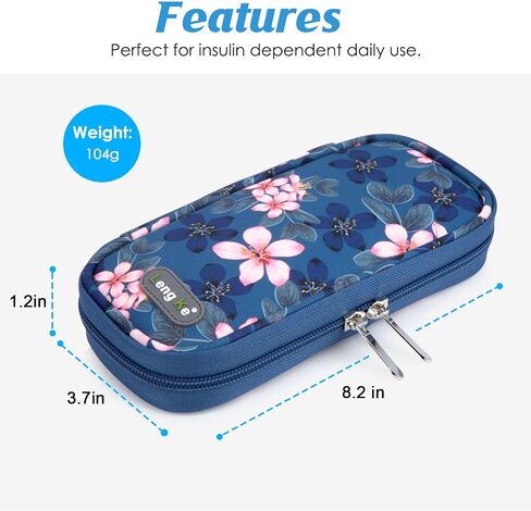 YOUSHARES Insulin Cooler Travel Case with Temperature Display - Refrigerated Medicine Cooler Travel Case Diabetic Travel Case with 2 TSA Approved Ice Pack for Trip and Daily (Green) in Saudi Arabia