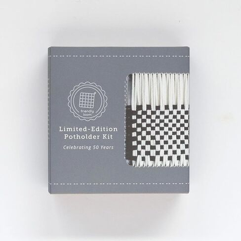 تصميمات هاريسفيل نول ودية للذكرى الخمسين التقليدية، مجموعة نول بوثولدر مقاس 7 بوصات مع حلقات قطنية باللونين الأسود والأبيض تصنع 4 موثرات، وحرف نسجية للأطفال والكبار، مصنوعة في الولايات المتحدة الأمريكية in Kuwait