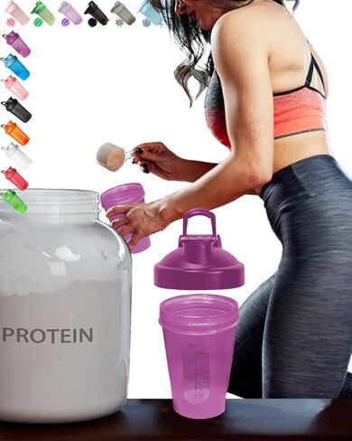كوب ماء أرجواني صغير ث. غطاء لولبي واسع الفم، غطاء كبس وخطاف حلقي كلاسيكي، علامات مقياس من 4 إلى 12 أونصة، مثالي لمخفوق البروتين والقهوة والعصائر. خالٍ من مادة BPA، PP5 ممتاز معتمد، آمن للاستخدام في غسالة الأطباق، مانع للتسرب in Kuwait