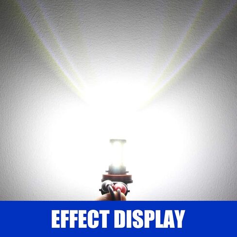gunhunt 2 PCS H8/H11 LED Fog Lights Bulb, 6500K Xenon White, 12V Plug and Play 2800 Lumen Power LED Bulbs, Super Bright 5730 33-SMD Chip LED Running Light DRL Bulbs Replacement for Car, Truck, SUVs in Saudi Arabia