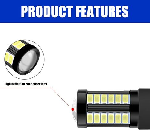 gunhunt 2 PCS H8/H11 LED Fog Lights Bulb, 6500K Xenon White, 12V Plug and Play 2800 Lumen Power LED Bulbs, Super Bright 5730 33-SMD Chip LED Running Light DRL Bulbs Replacement for Car, Truck, SUVs in Saudi Arabia