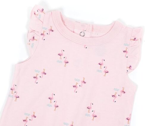 Baby Infant Girls Ruffled Sleeve Jumpsuit Dress Set Toddler Girls One-Piece Cotton Outfits in Kuwait