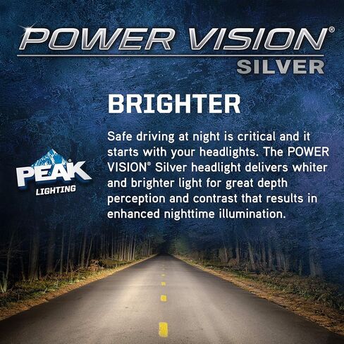 PEAK H11-55W مصابيح أمامية Power Vision XENON بيضاء ساطعة 55 وات، عبوة من 2 in Kuwait