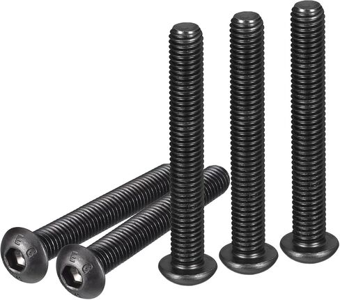 M4-0.7x40mm Button Head Socket Cap Screws - 25Pack - Good for Machine - Carbon Steel Black Oxide - Hex Drive Full Thread Fasteners in Saudi Arabia