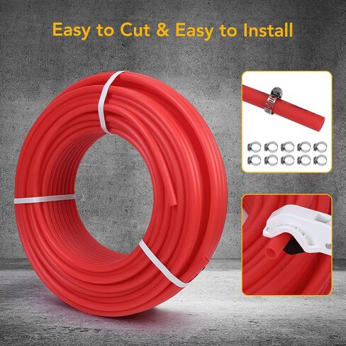 Towallmark Pex Tubing,1000FT 1/2" Flexible Pex Hose Non Oxygen Barrier Pex A Tube Pipe Coil 80-160psi Pex Water Line Blue Pex Piping for Hot & Cold Water Plumbing Open Loop Radiant Floor Heating Syste in Saudi Arabia