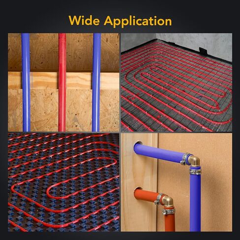 Towallmark Pex Tubing,1000FT 1/2" Flexible Pex Hose Non Oxygen Barrier Pex A Tube Pipe Coil 80-160psi Pex Water Line Blue Pex Piping for Hot & Cold Water Plumbing Open Loop Radiant Floor Heating Syste in Saudi Arabia