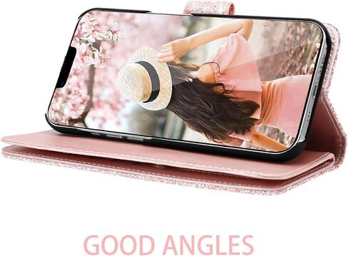 Fingic iPhone 13 Pro Case, iPhone 13 Pro Case Wallet, Rose Gold Marble 9 Card Holder PU Leather Detachable Wrist Strap Wallet Case for Women Cover for Apple iPhone 13 Pro 2021 (6.1 inch), Rose Gold in Saudi Arabia