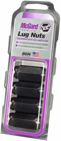MCGARD 64024 Black Cone Seat Style Lug Nut Set (M14 x 1.5 Thread Size) - Set of 4 in Saudi Arabia