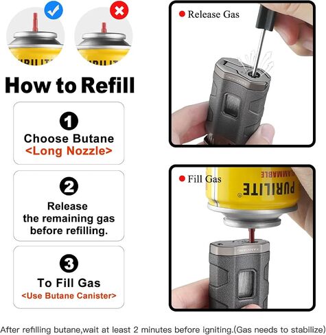Cigar Torch Lighter, 3-Jet, Windproof, with Cigar Punch (Gray) in Kuwait