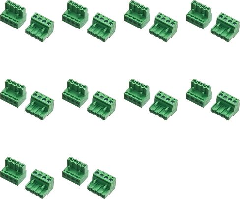40pcs 3Types (20pcs 2Pin+10pcs 3Pin+10pcs 4Pin) 2EDG 5.08MM pluggable Green Terminal Block Socket,Separate Screw Hole.(2Pin 3Pin 4Pin) in Saudi Arabia
