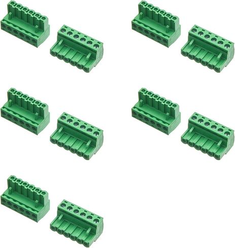 40pcs 3Types (20pcs 2Pin+10pcs 3Pin+10pcs 4Pin) 2EDG 5.08MM pluggable Green Terminal Block Socket,Separate Screw Hole.(2Pin 3Pin 4Pin) in Saudi Arabia