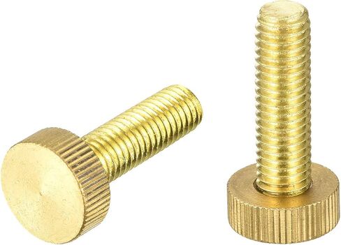 uxcell Knurled Thumb Screws, M3x6mm Flat Brass Bolts Grip Knobs Fasteners for PC, Electronic, Mechanical 2Pcs in Saudi Arabia