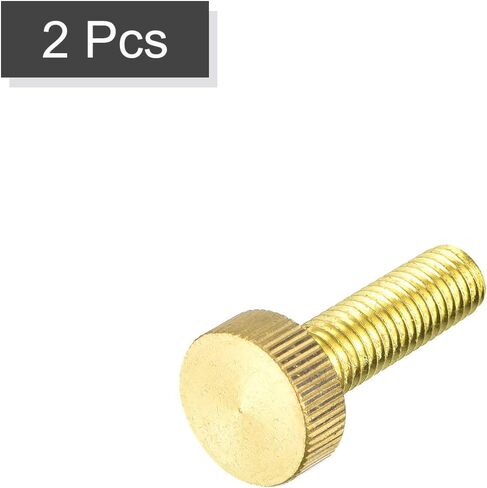 uxcell Knurled Thumb Screws, M3x6mm Flat Brass Bolts Grip Knobs Fasteners for PC, Electronic, Mechanical 2Pcs in Saudi Arabia