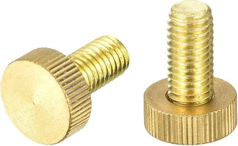 uxcell Knurled Thumb Screws, M3x6mm Flat Brass Bolts Grip Knobs Fasteners for PC, Electronic, Mechanical 2Pcs in Saudi Arabia