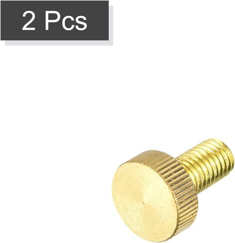 uxcell Knurled Thumb Screws, M3x6mm Flat Brass Bolts Grip Knobs Fasteners for PC, Electronic, Mechanical 2Pcs in Saudi Arabia