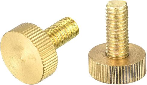 uxcell Knurled Thumb Screws, M3x6mm Flat Brass Bolts Grip Knobs Fasteners for PC, Electronic, Mechanical 2Pcs in Saudi Arabia