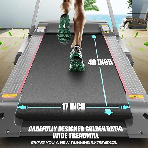 FUNMILY Treadmill with Auto Incline,Foldable Treadmills for Home 300 lbs Capacity,Heavy Duty Folding Treadmill,Portable Walking Pad Running Machine with Shock Absorbent,Built-in Speaker,LCD Display in Saudi Arabia