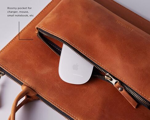 Leather Computer Bag/MacBook Pro 13 inch Bag - Fits MacBook Air & Pro 13" M1 A2337/A2338, M2 A2681, M3 A3113, Cognac in Kuwait