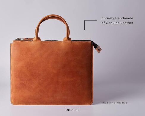 Leather Computer Bag/MacBook Pro 13 inch Bag - Fits MacBook Air & Pro 13" M1 A2337/A2338, M2 A2681, M3 A3113, Cognac in Kuwait