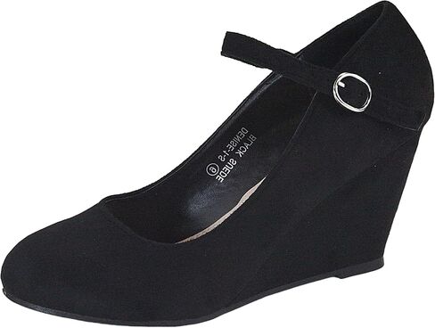 Bella Marie Denise Women's Round Toe Wedge Heel Mary Jane in Saudi Arabia
