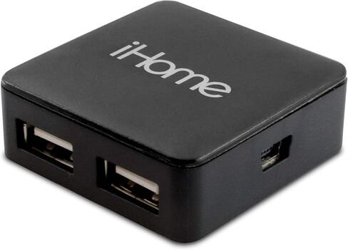 iHome IH-U200B Center Link 4 Port Travel USB Hub (Black) in Saudi Arabia