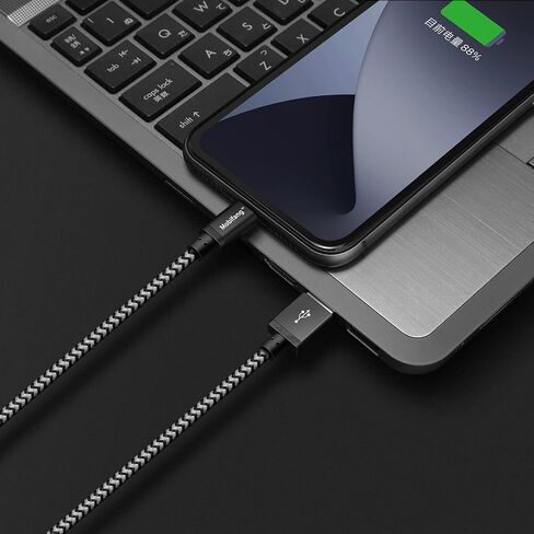 USB to Apple Lightning Cable for iPhone,MFi Certified,Soft Durable Nylon Braided,iPhone Charging Cable for Apple iPhone 14/13/12/11/X/XR/XS/8/7/6 iPod iPad Series,1.5m&1m,2Pack in Saudi Arabia