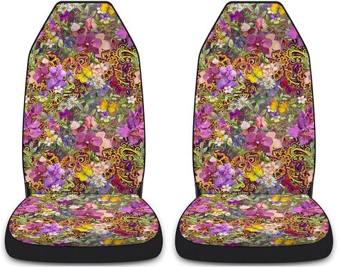 Boho Car seat Cover Front Seats Only, Boho Seat Covers for Women, Universal Fit Most Cars, Truck, SUV, or Van(Pink) in Saudi Arabia