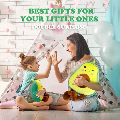 Avocado Fruit Plush Pillow for Valentine, Decorative Stuffed Animal Pillow Plushie Soft Doll Pillows Gifts for Adults 1 Pack Small in Saudi Arabia