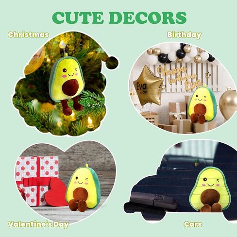 Avocado Fruit Plush Pillow for Valentine, Decorative Stuffed Animal Pillow Plushie Soft Doll Pillows Gifts for Adults 1 Pack Small in Saudi Arabia