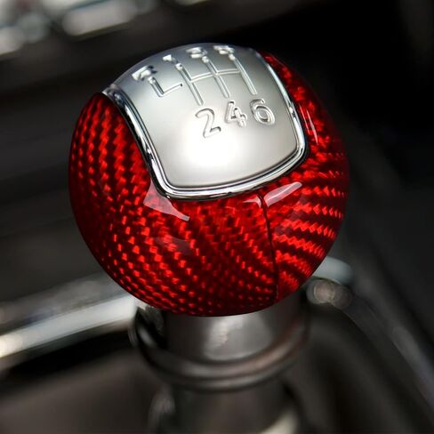 AIRSPEED Car Gear Shift Knob Cover Interior Accessories Sticker for Ford Mustang 2015-2022 Automatic, Carbon Fiber in Saudi Arabia