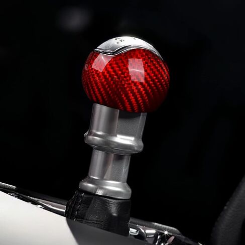 AIRSPEED Car Gear Shift Knob Cover Interior Accessories Sticker for Ford Mustang 2015-2022 Automatic, Carbon Fiber in Saudi Arabia