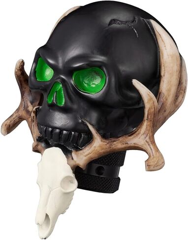 Shift Knob Automatic Skull Shape Universal Gear Knob Replacement with 3 Adapter White in Saudi Arabia