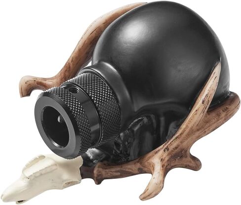 Shift Knob Automatic Skull Shape Universal Gear Knob Replacement with 3 Adapter White in Saudi Arabia