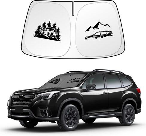 Windshield Sunshade Compatible with Subaru Crosstrek Blocks UV Rays Sun Visor Protector Foldable Front Window Sun Shade Cover in Saudi Arabia