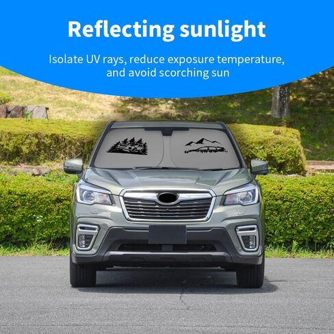 Windshield Sunshade Compatible with Subaru Crosstrek Blocks UV Rays Sun Visor Protector Foldable Front Window Sun Shade Cover in Saudi Arabia