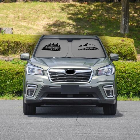 Windshield Sunshade Compatible with Subaru Crosstrek Blocks UV Rays Sun Visor Protector Foldable Front Window Sun Shade Cover in Saudi Arabia