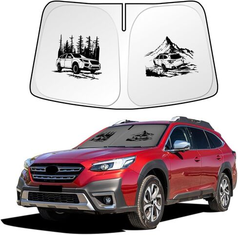 Windshield Sunshade Compatible with Subaru Crosstrek Blocks UV Rays Sun Visor Protector Foldable Front Window Sun Shade Cover in Saudi Arabia
