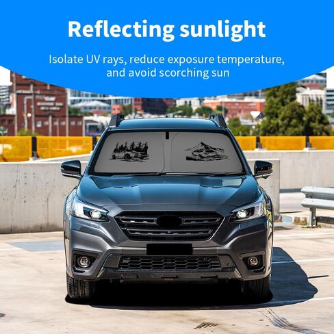 Windshield Sunshade Compatible with Subaru Crosstrek Blocks UV Rays Sun Visor Protector Foldable Front Window Sun Shade Cover in Saudi Arabia