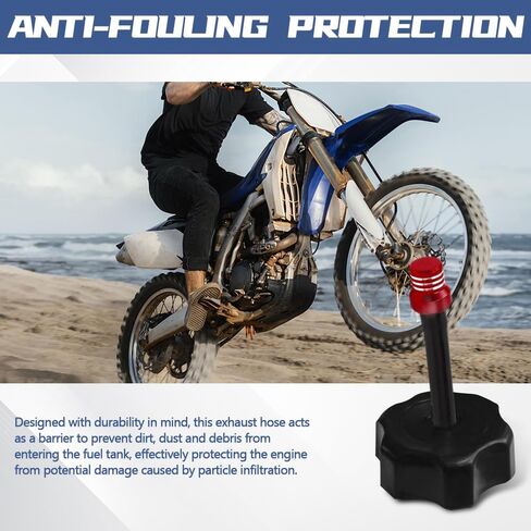 2PCS Gas Fuel Cap Air Vent Hose, Universal CNC Tank Valve Vent Tube with Chekc Ball, Aluminum Breather Valve Fits for 50cc 110cc 70cc 125cc ATV Motorcycle Dirt Pit Quad Bike Motocross in Saudi Arabia