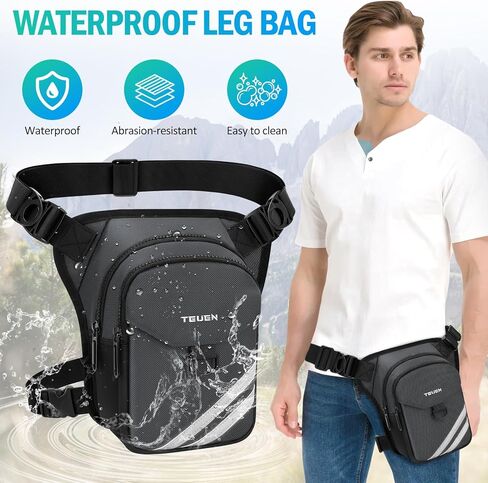 Drop Leg Bag for Men Women Waterproof Durable Motorcycle Leg Bag Outdoor Tactical Thigh Bag with Leg Strap Drop Leg Pouch Fanny Pack for Hiking Climbing Cycling Fishing in Kuwait