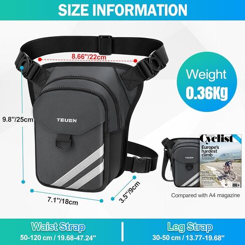 Drop Leg Bag for Men Women Waterproof Durable Motorcycle Leg Bag Outdoor Tactical Thigh Bag with Leg Strap Drop Leg Pouch Fanny Pack for Hiking Climbing Cycling Fishing in Kuwait