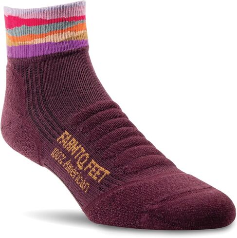 Farm to Feet Max Patch Light Cushion Technical 1/4 Crew Merino Wool Socks in Saudi Arabia