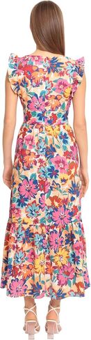 Maggy London Womens Women's Cocktail Dress with V-Neck, Ruffle, Pockets Maxi | Summer Dresses for Women in Saudi Arabia
