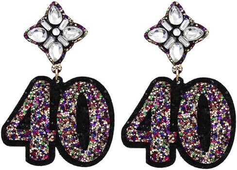Birthday Glitter Drop Post Earrings - Shimmering, Jewelry, Memorable Milestone, Sparkles in Saudi Arabia